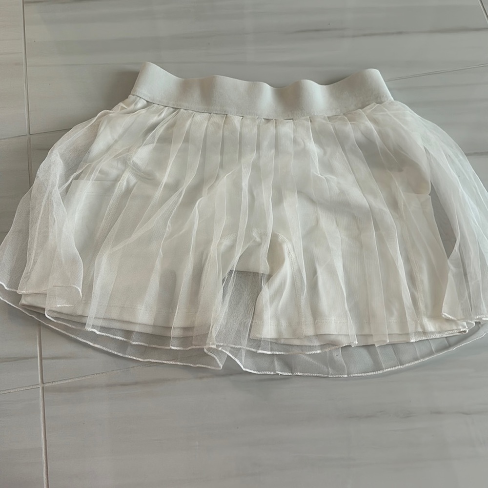 White skirt with built in shorts